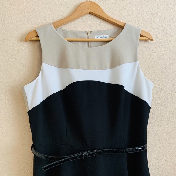 Calvin Klein Classic Belted Career Dress NWOT - Picture 2 of 16